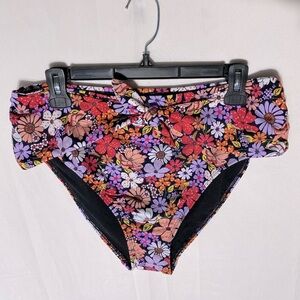 5/$25 Women’s Red Purple Orange Floral Bikini Bottoms XL